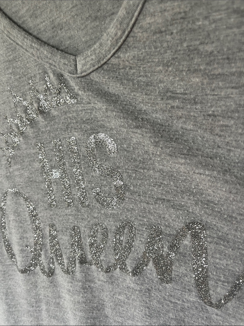 “His Queen” Storm Grey Crewneck
